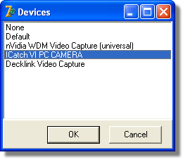 DSVaptureVideoDeviceSelect